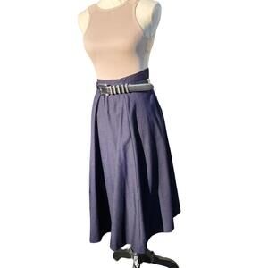 Claude. 70s High-Waist Full Midi Skirt. Size: 7/8